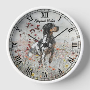 Brittany Spaniel Clock