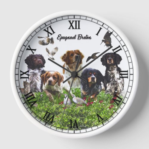 Brittany Spaniel Clock