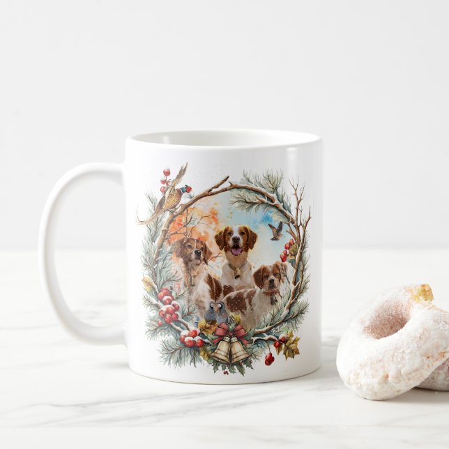  Brittany Spaniel Coffee Mug (With Donut)