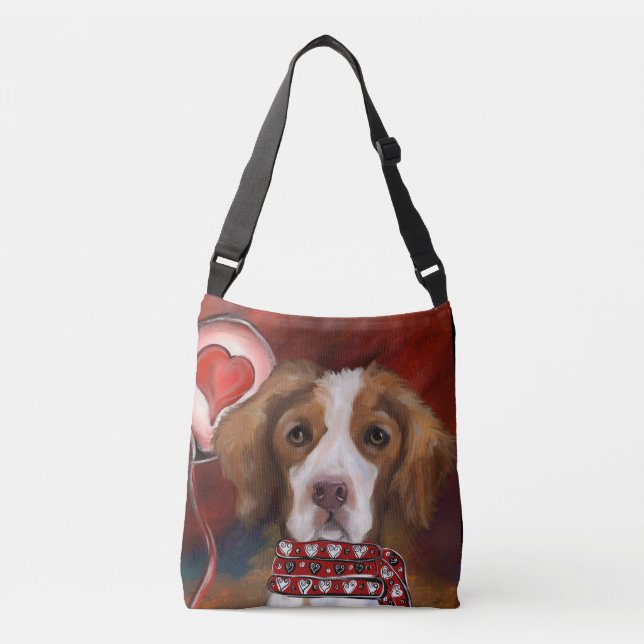 Brittany Spaniel           Crossbody Bag (Front)