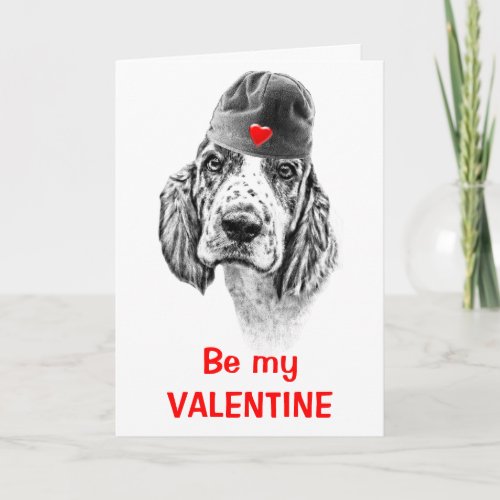 BRITTANY SPANIEL _ Custom Valentines Day Card