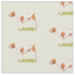 Brittany Spaniel Dog Art Fabric