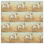 Brittany Spaniel Dog Art Fabric