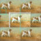 Brittany Spaniel Dog Art Fabric