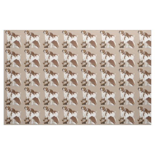 Brittany Spaniel  dog breed fabric