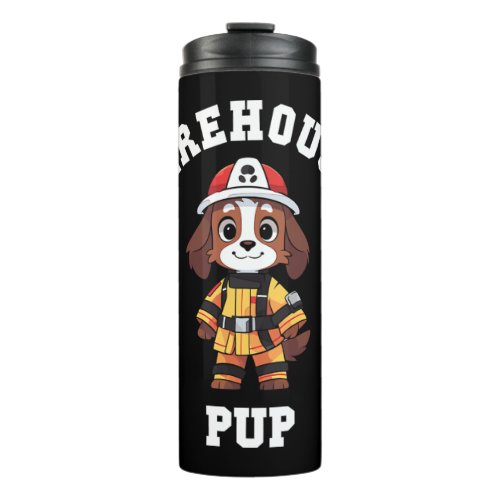 Brittany Spaniel Dog Firehouse Pup    Thermal Tumbler