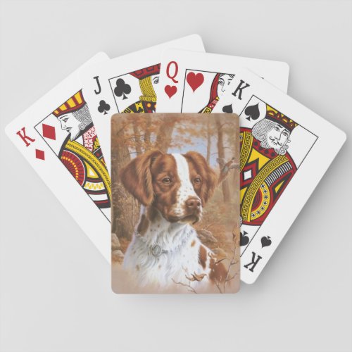 Brittany Spaniel Dog Playing Cards