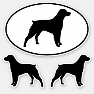 Brittany Spaniel Dog Silhouettes Vinyl Sticker Set