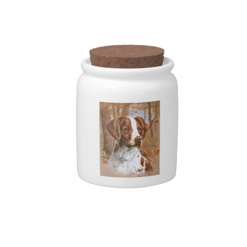 Brittany Spaniel Dog Treat Candy Jar