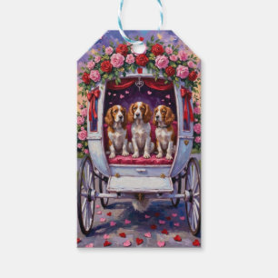 Brittany Spaniel Dog Valentine's Day  Gift Tags