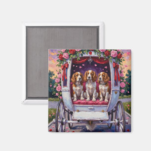 Brittany Spaniel Dog Valentine's Day  Magnet