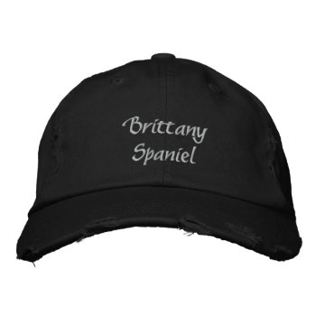 Brittany Spaniel Embroidered Baseball Cap by toppings at Zazzle