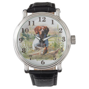 Brittany Spaniel – Field, Focus, Pheasant , Art Watch