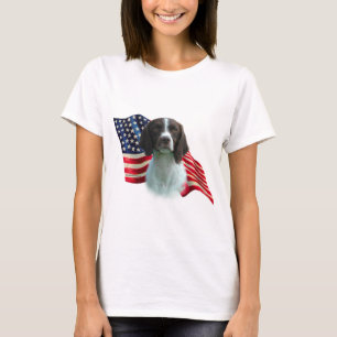 Brittany Spaniel Flag T-Shirt