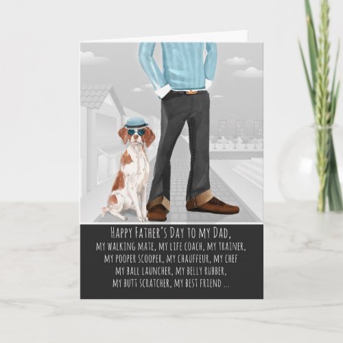 Brittany Spaniel from the Dog Fathers Day Card