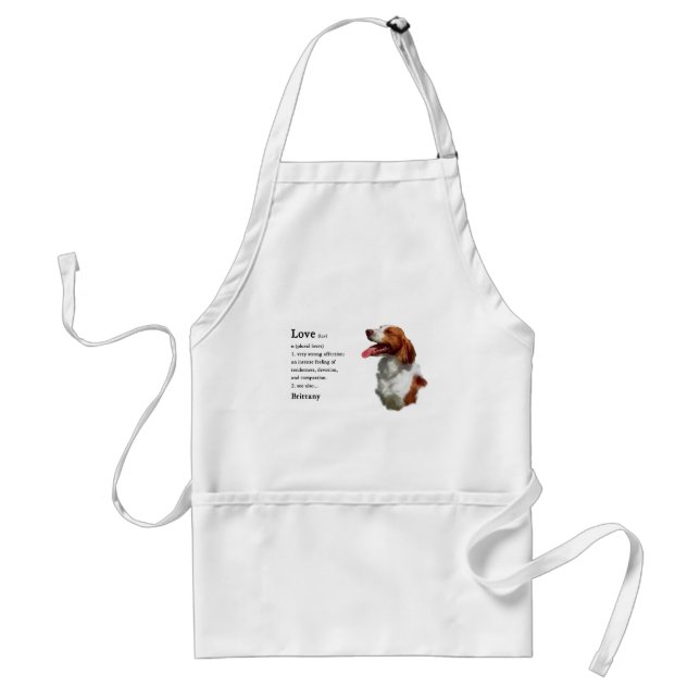 Brittany Spaniel Gifts Adult Apron (Front)