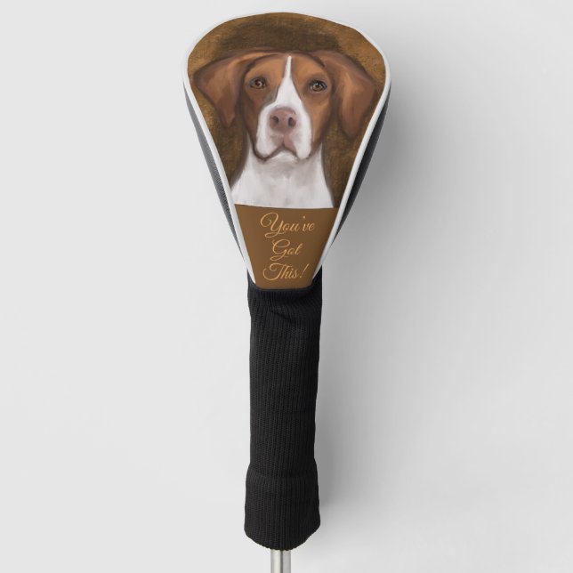 Brittany  Spaniel  Golf Head Cover (Front)
