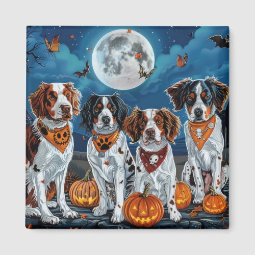 Brittany Spaniel Halloween Spooky Magnet