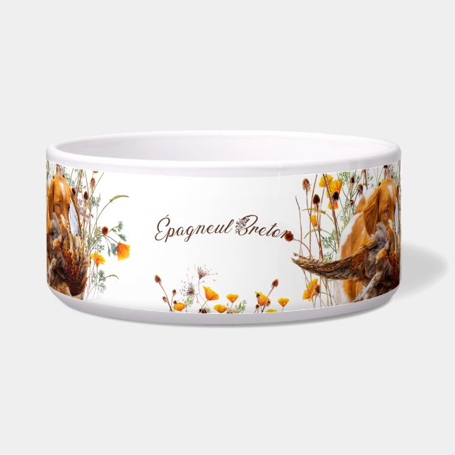 Brittany Spaniel, Hunting Pheasant Coffee Mug Beve Bowl (Front)