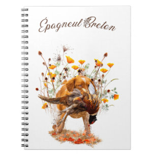 Brittany Spaniel, Hunting Pheasant Coffee Mug T-Sh Notebook