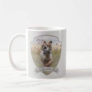 Brittany Spaniel hunting quail , Art Coffee Mug