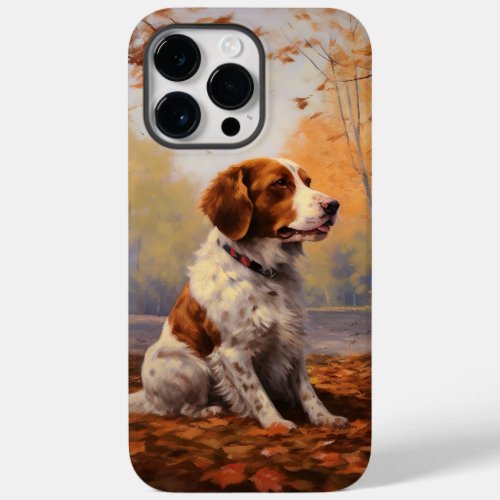 Brittany Spaniel in Autumn Leaves Fall Inspire  Case_Mate iPhone 14 Pro Max Case