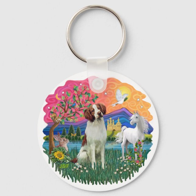 Brittany Spaniel Keychain (Front)