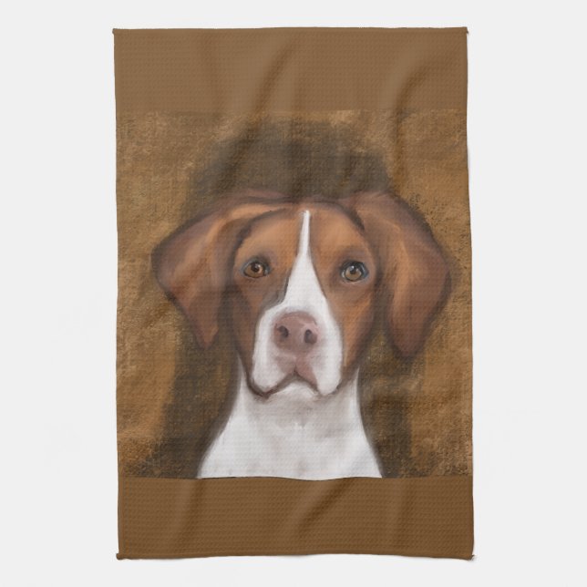 Brittany  Spaniel  Kitchen Towel (Vertical)