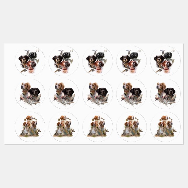 Brittany Spaniel Labels (Sheet)