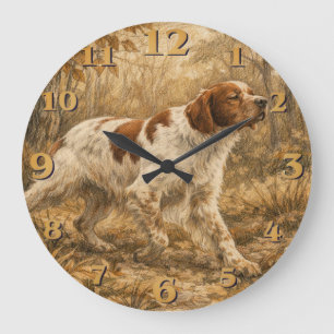 Brittany Spaniel Large Clock