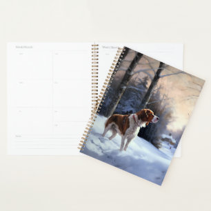 Brittany Spaniel Let It Snow Christmas Planner