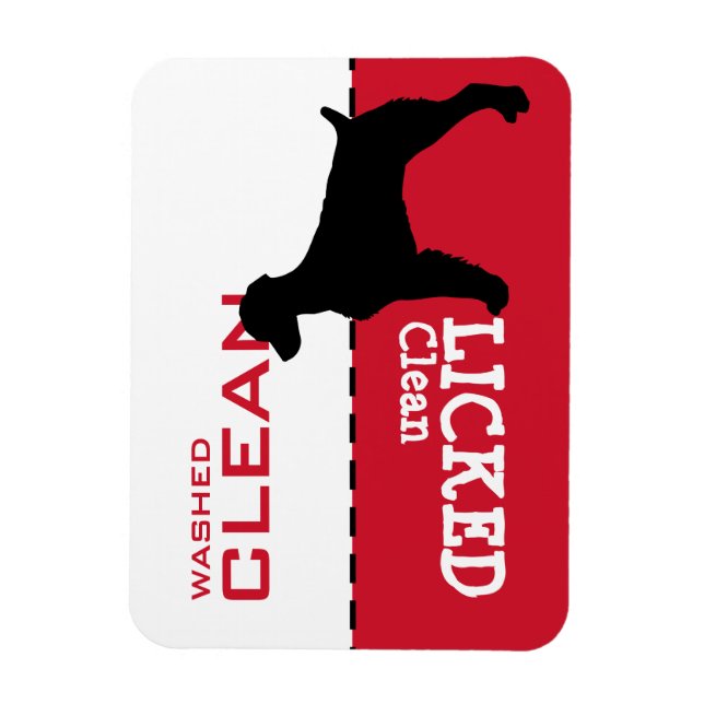 Brittany Spaniel Licked Clean Dishwasher Magnet (Vertical)