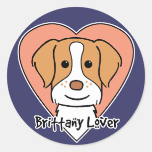 Brittany Spaniel Lover Classic Round Sticker