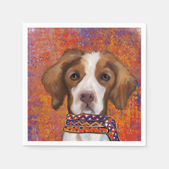Brittany Spaniel      Napkins (Front)