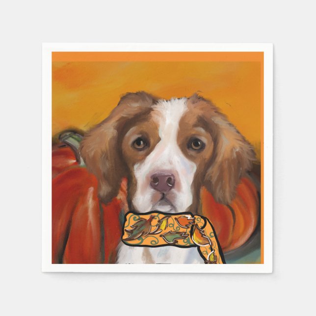 Brittany Spaniel     Napkins (Front)