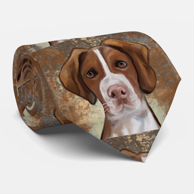 Brittany Spaniel         Neck Tie (Rolled)