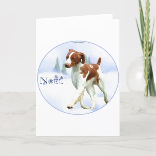 Brittany Spaniel Noel Holiday Card