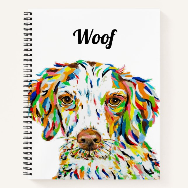 Brittany Spaniel Notebook 8.5" x 11" (Front)