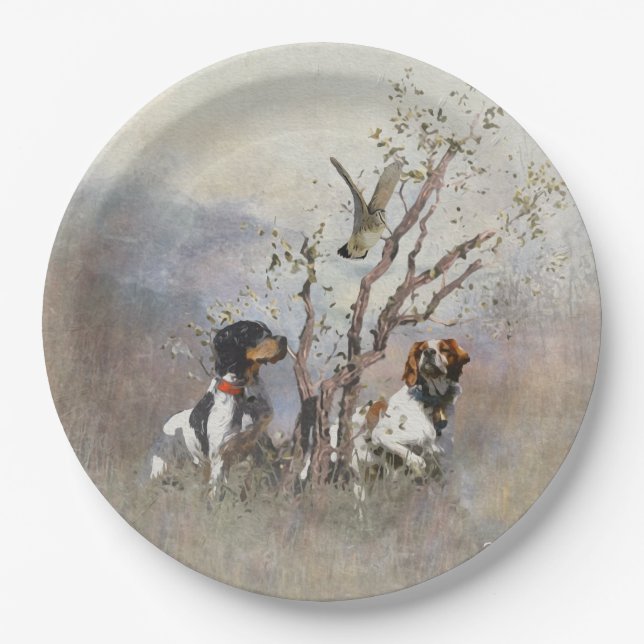Brittany Spaniel Paper Plates (Front)