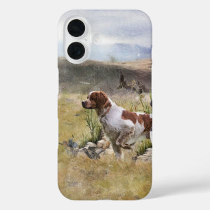 Brittany Spaniel , Passion for Birds iPhone 16 Case