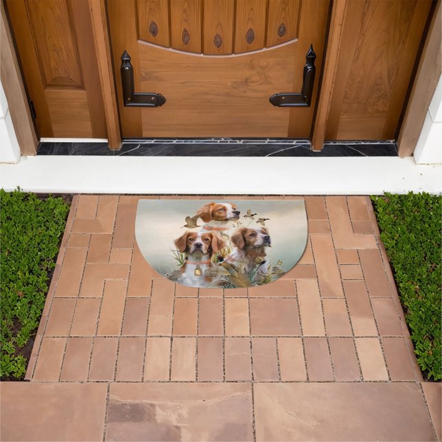 Brittany Spaniel , Passion for Birds Doormat (Outdoor)