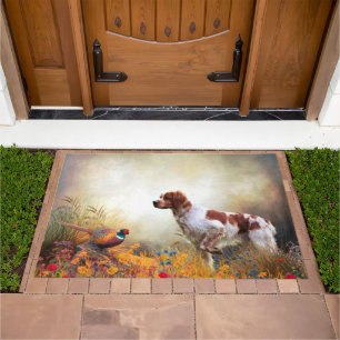 Brittany Spaniel , Passion for Birds Doormat