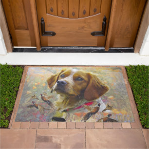 Brittany Spaniel , Passion for Birds Doormat