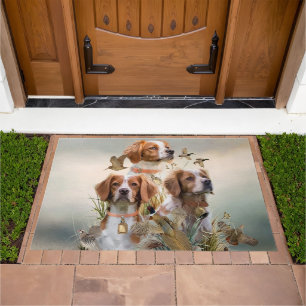 Brittany Spaniel , Passion for Birds Doormat