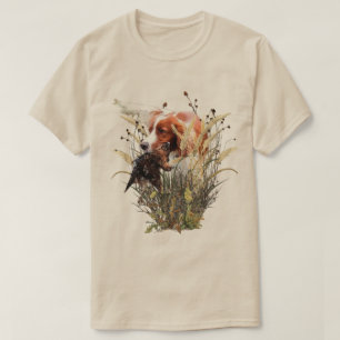 Brittany Spaniel , Passion for Birds T-Shirt