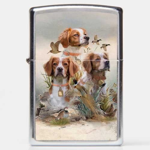 Brittany Spaniel  Passion for Birds Zippo Lighter