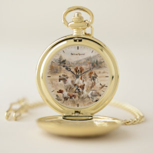 Brittany Spaniel Pocket Watch