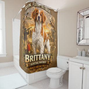 Brittany Spaniel Shower Curtain