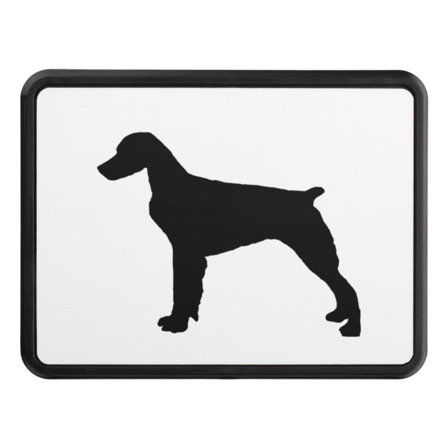 Brittany Spaniel sporting hunting dog Silhouette Tow Hitch Cover (Front)