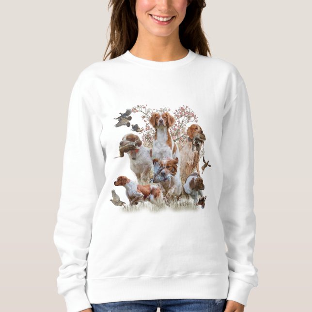 Brittany Spaniel  Sweatshirt (Front)